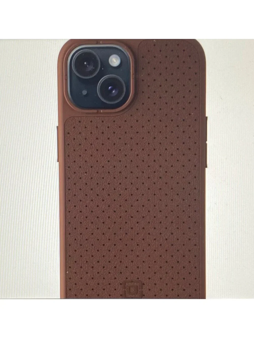 Incipio Case for iPhone 15/14/13 Brown Faux Leather